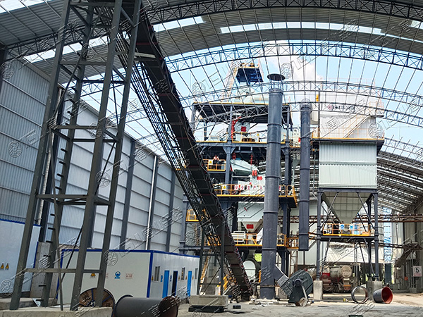 石粉料不用水洗砂，上套干法制砂樓